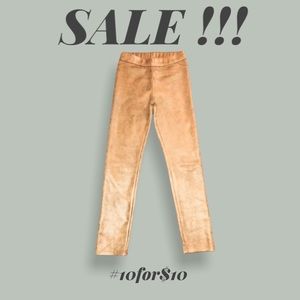 Brown Faux Leather Leggings